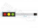 Membrane keypad 1x3 red/yellow/green for Arduino